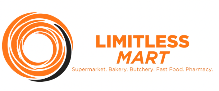 Limitless Mart logo — Supermarket, Bakery, Butchery, Fast Food, Pharmacy