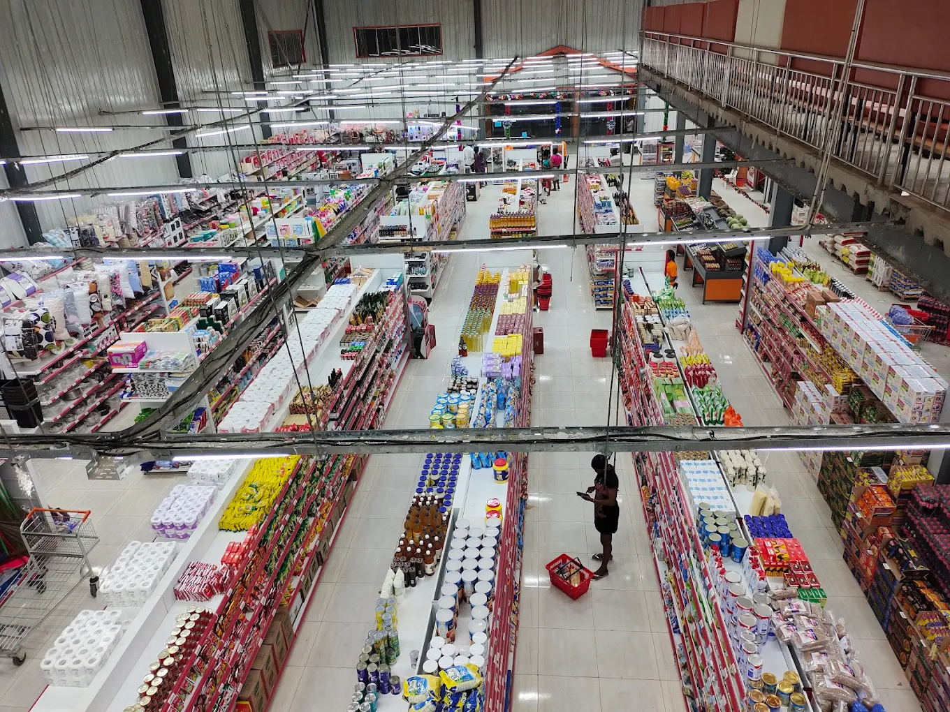 Limitless Mart supermarket floor — inventory tracked in real time with RetailWings